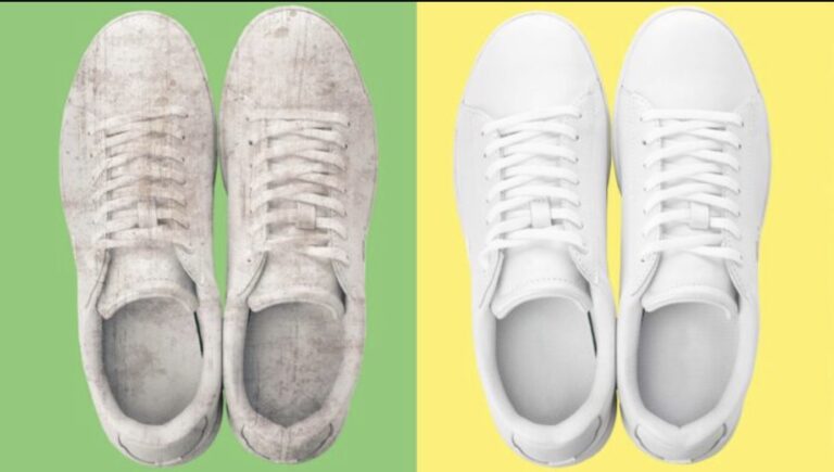 SUPERTIP: Met dit simpele goedje krijg je sneakers binnen 10 minuten weer helemaal wit